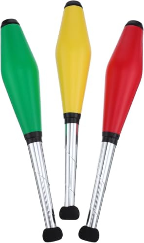 Niltracy Juggling Club Set, Beginner Juggling Club Pin Set Training Sticks Toys (of 3)