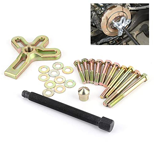 Tissting 13Pcs Lenkrad Abzieher Kit, Polradabzieher Werkzeug Harmonische Balancer Lenkradabzieher Universal Lenkrad-Entferner-Kit