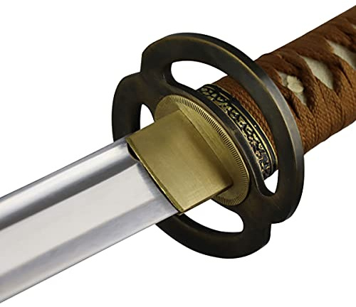 Musashi Iaito Katana Trainingsschwert mit stumpfer Stahl-Klinge