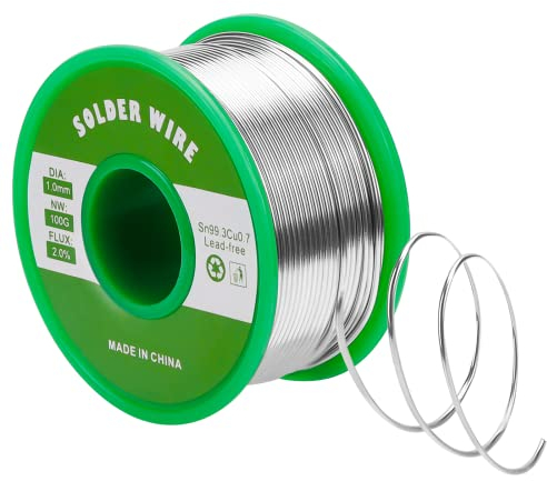 Makerfire Fil à souder électronique, 1 mm, pour soudage électrique et bricolage (100 g/1 mm)