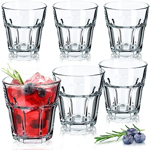 KADAX Lot de 6 verres à long drink en verre neutre/calcium lavables au lave-vaisselle, empilables, à cocktail, à eau, à café, à thé - 230 ml