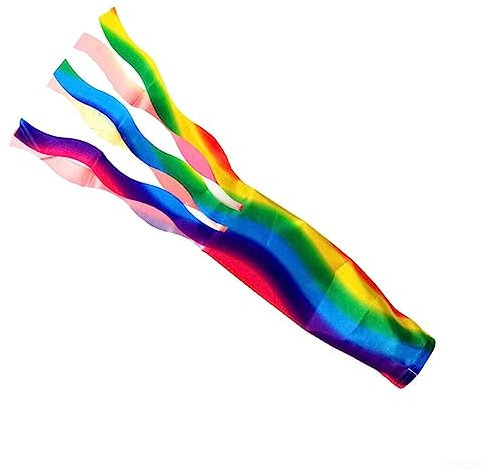 Vibrant for RAINBOW Windsock Flag, 140/70cm WindSock Streamer Flags for Festivals, Caravan Camping, Colorful Outdoor Décor