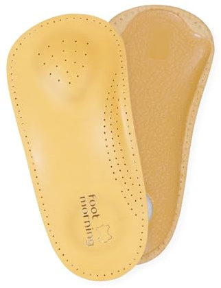 Foot Morning Nova - Skobågsstöd 2/3 innersulor för kvinnor och män, naturliga ergonomiska metatarsalinlägg för skor, stövlar eller klackar, vadderade sulor av naturläder, par (UK M7/41 EUR)