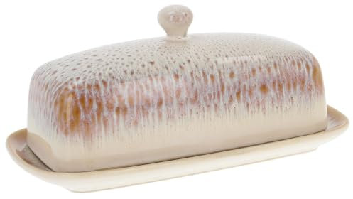 Lesser & Pavey Elements Reactive Glaze Butter Dishes for Kitchen & Home | Dishwasher Safe Butter Dish with Lid for Keep Butter Fresh | Durable BPA-Free Butterdish for Butter Storage