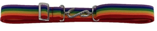 New Boys and Girls Retro Unisex 70s Rainbow Adjustable 1 Inch Elastic Snake Belt