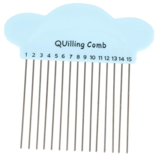 SAFIGLE Strumento Quilling Comb in Metallo e Plastica Pettine per Carta Flessibile e Robusto Accessorio Portatile per Artigianato DIY Paper Craft Adatto Principianti e Colore Casuale