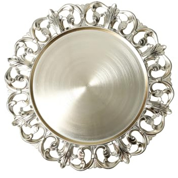 BRANDANI Sottopiatto Giglio 32cm Set 4 Pezzi Champagne