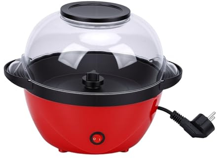 ZAICOLER Popcornmaskin, 450W 2,5L 10 Kopparkapacitet 3 Min Snabbpoppande Inbyggd Omrörare Pietet Operation Kit Pietet Operation Kitmed Non-stick Tallrik Popcorn Maker Machine (EU)