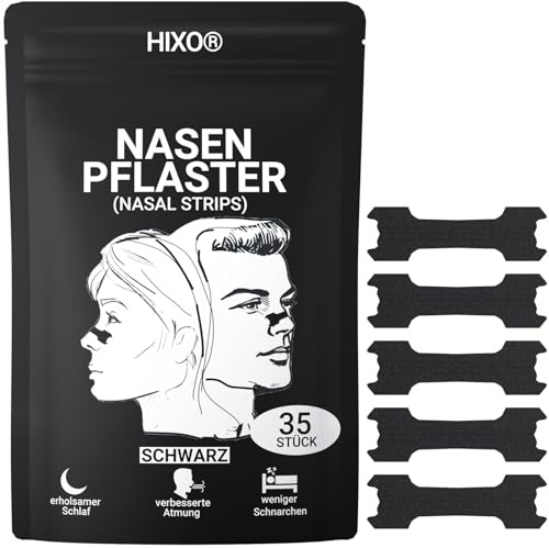 35 x svarta premium näsplåster Black Edition | Nässtrips för fri andning i vardagen, på natten och under sport – hudvänlig, utan aktiva ämnen