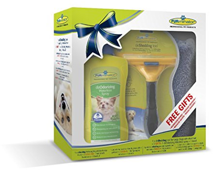 FURminator Dog De-Shedding Tool Short Hair Gift Box, Large