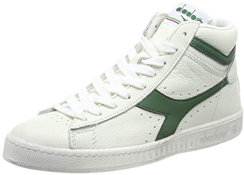 Diadora Game L High Waxed, Baskets Hautes Mixte Adulte, Blanc (White/Fogliame C1161), 43 EU