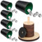 Schocken Set Schockbesteck mit Würfelbecher Leder mit 25 Stück Würfel Enthalten Scheiben und Ständer Schockbesteck Holz für Unterhaltungsspiele, Bar, Puzzles, Spielzubehör