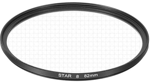 sourcing map 82mm Star Lens Filter, Starburst Lens Filter 8 Points Star Camera Lens Filter for Night Scenery Glassworks