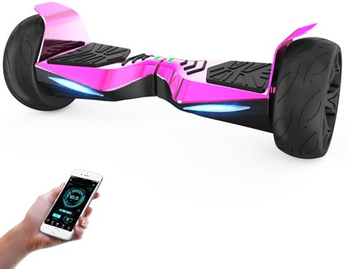 8,5” Hoverboards Off-Road a Doppio Motore con Batteria ad Alta Capacità da 36V 4Ah, Altoparlante Bluetooth e App, Ideali per Bambini e Adolescenti