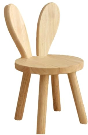 Reinscer tabouret de planche en bois avec oreilles de lapin, décoratif pour enfants