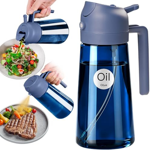 YARRAMATE 16oz/470ml Light-Blocking Dark Oil Sprayer for Cooking (Navy)