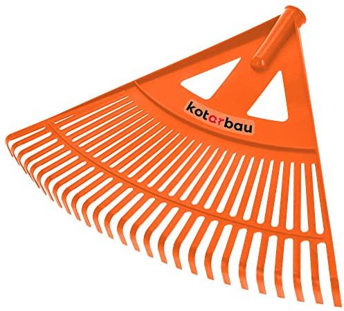 KOTARBAU® Râteau robuste 575 mm Râteau à feuilles en plastique sans manche Orange