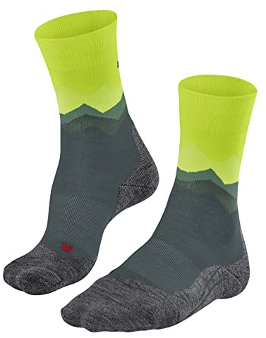FALKE Herren Wandersocken TK2 Explore M So Wolle Funktionsmaterial antiblasen dick 1 Paar, Grau Steel Grey 3583 Crest-O, 44-45