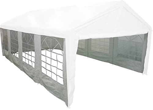 Lot de 4 parois latérales Blanches pour tonnelle Event - 4 x 8 m - Housse en polyéthylène - 140 g/m² - Blanc