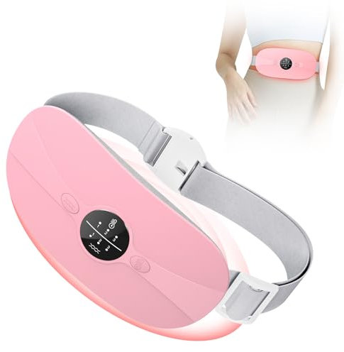 Portatile Fascia riscaldante dolori mestruali,con regolabili 3 Livelli di Calore e 3 modalità di Massaggio,Cuscinetto Riscaldante Mestruale Può alleviare Dolore Lombare/Schiena/Crampi