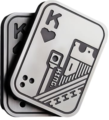 OBEST Fidget Toys Metal Slider, Juguetes sensoriales de Metal Poker para aliviar el estrés, EDC Anxiety Stress Reduction Juguetes, Juguetes de Escritorio de Oficina, 80736