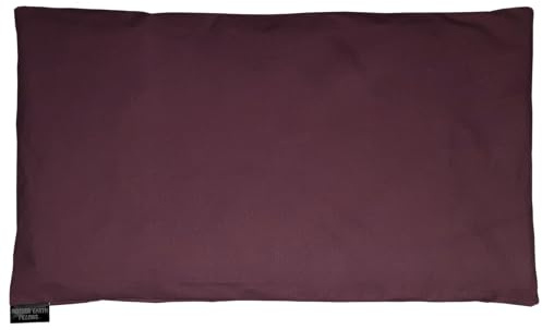 Mother Earth Pillows Large Therapeutic Flax Pillow for Natural Pain Relief, Eggplant - No Herbs Added