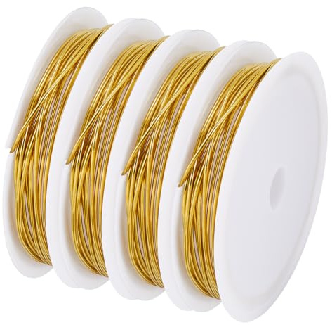 SUNNYCLUE 10M Filo di Rame Placcato Oro 14K 1mm per Gioielli Calibro 18