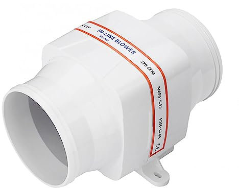 Marine Air Blower,DC 12V 4In In Line Marine Bilge Air Boat Blower Quiet Strong Electric Ventilation Fans for Yacht Caravan