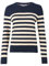 Tommy Hilfiger Damen Co Jersey Stitch C-Nk Ls SWT Ww0Ww44984 Pullover, Weiß (Her STP Dark Night Navy/Calico), M