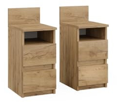 Vicco Nachttisch Monty, Nachtkommode, Goldkraft Eiche, 25 x 59.1 cm 2er Set