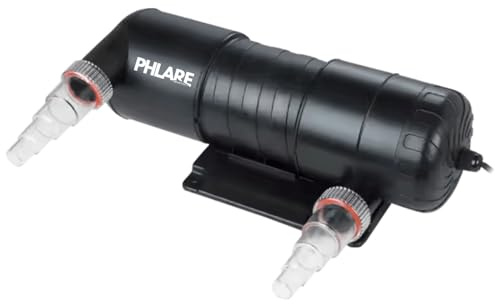 PHLARE Aquatics UV Aquarium Filter - External U-V Light for Fresh & Saltwater Tanks and Ponds - 9 Watts