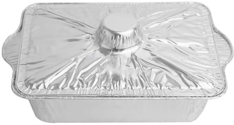 KOCKSHION Bandeja de Aluminio con Tapa para Hornear y Asar para Camping Picnics y BBQ