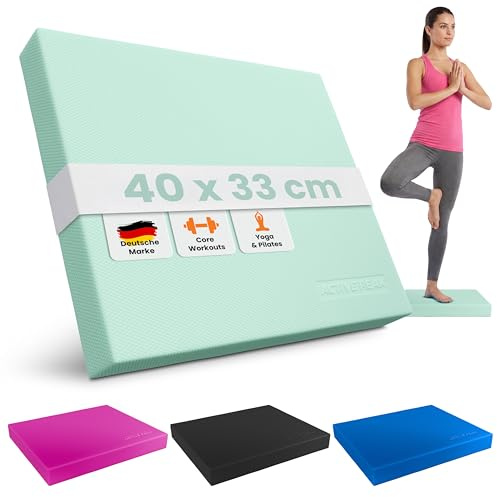 Active Peak® Premium Balance Pad - Cuscino di Equilibrio XXL per Yoga, Pilates, Fisioterapia & Allenamento di Stabilità - Tappetino per Esercizi Antiscivolo - 41x34 cm (Turchese)