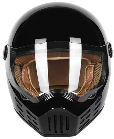 Motorradhelm Integralhelm DOTECE-Zugelassener Verkehrssicherheit Robuster Leiser Vollvisierhelm Motorrad Helm Rollerhelm Sturzhelm Mit Sonnenblende Damen Herren Erwachsene 7,XL:61-62CM