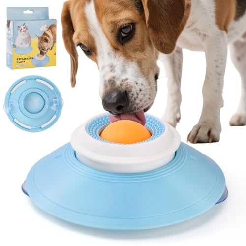LTFIOON Cuenco para Lamer Perros, Juguete para Lamer Perros, Cuenco Antideslizante para Lick, Tapete para Lamers Lento De Comida Líquida para Mascotas Pequeñas, Reductor de Aburrimiento (A)