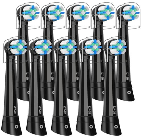 10 Stück IO Aufsteckbürsten Kompatibel mit Oral B IO 2/3N/3/4/5/6/7/8/9/10 Series Zahnbürste Elektrische, IO Zahnbürste Aufsätze Kompatibel mit Oral B IO Für Saubere Zähne (Schwarz)
