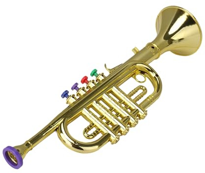 Tromba Per Bambini - Strumento A Fiato Per Bambinis Piccoli | Giocattolo Tromba Bambini Con 4 Tasti Colorati | Strumento Musicale Simulato, Suono Forte, Giocattolo Educativo Precoce
