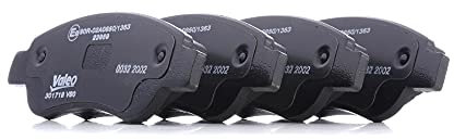 VALEO - Plaquettes de frein First - 301718 - Jeu de 4 plaquettes - Essieu avant - Entièrement équipés avec accessoires montés