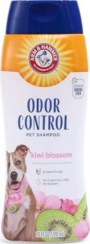 Arm & Hammer Deodorizing Dog Shampoo with Baking Soda for Odor Control, Tearless Moisturizing Formula for Sensitive Skin, Fresh Kiwi Blossom Scent, Safe for Dogs and Puppies, 20 Fl Oz