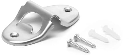 HENDI Flaschenöffner, wandmontierter, Inkl. Schrauben, 30x50x(H)10mm, Edelstahl