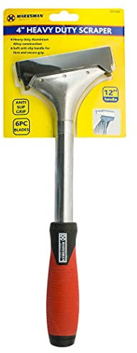 4 Heavy Duty Scraper - Paint, Wallpaper Remover Floor Wooden Handle, Household Workshop DIY, Multi Purpose, 4 Inch Durable Scraping Hand Tool