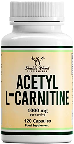 DW L Carnitin Kapseln | 120 hochdosiertes Acetyl L Carnitin – 1000mg L-Carnitin pro Portion | Gentechnik- und Glutenfreies L-Carnitine | Hergestellt in Großbritannien