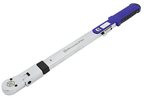 MichaelPro 1/2-Inch Drive Split Beam Torque Wrench with Flex Head, 40 – 250 ft-lb Torque Range | +/- 4% Accuracy | Professional Grade | MP001209