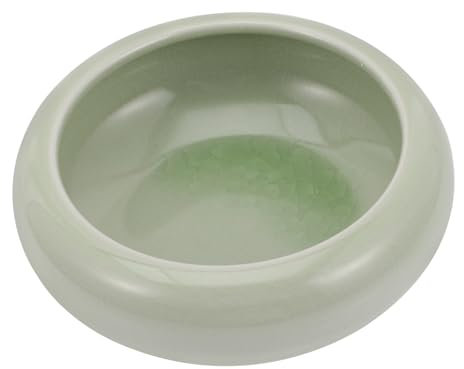VANZACK Vase Patmos Jardinière en Céramique Verte Pot De Fleurs Simple Pots De Fleurs Extérieurs Décoration Verte Plantes pour Aquarium Vase en Poterie Vasque Suspendue Ovale