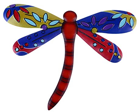OUNONA Iron Dragonfly Wall Art Decor Vibrant Iron Hanging Pendant Decoration for Home Ornament Unique Dragonfly Design for Indoor and Outdoor Spaces Charming