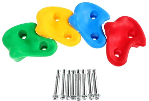 Toyvian 4piezas Escalando Rocas para Pared Juguete De Interior y Exterior Conjunto De Agarre para Mejorar La Coordinación Aptitud Física Trepar Jardín o Patio Trasero