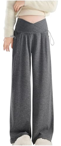 Pantalones de Maternidad Mujer sobre el Vientre Premama Embarazada Cintura Alta Pantalones Suelto Suave Ropa Maternidad premamá Yoga Cómodo Pantalones Ligero Verano