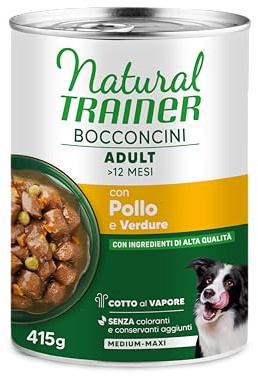 Natural Trainer Bocconcini per Cane Medium & Maxi con Pollo - 12 x 415g