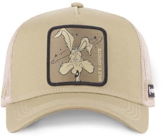 Capslab Tracker Kappe Herren Looney Tunes, Cap Herren, Kojote, Langlebig, Beige, Einheitsgröße