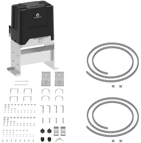 DORTIMATE DT2200L Automatic Gate Opener Kit, Chain Drive, 2 Remote Controls, Sliding Gate up to 40 feet or 2200 lbs